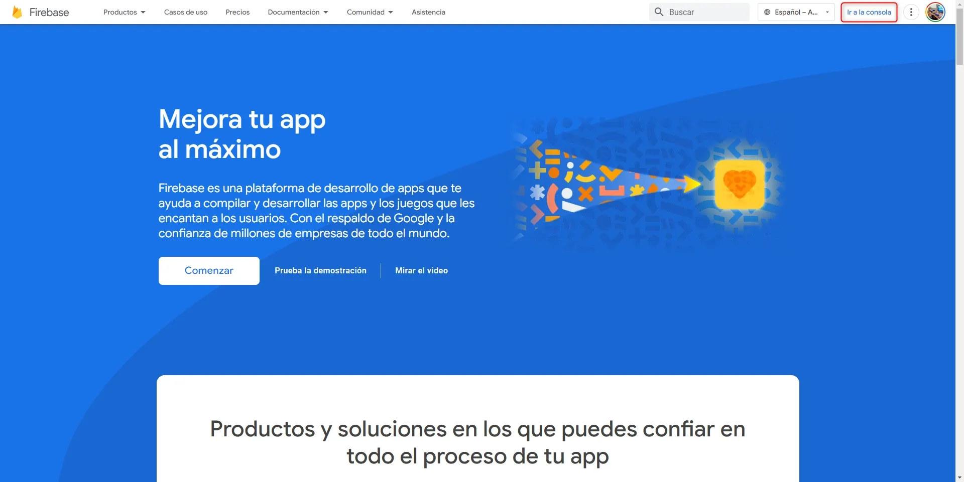 Crear proyecto en Firebase