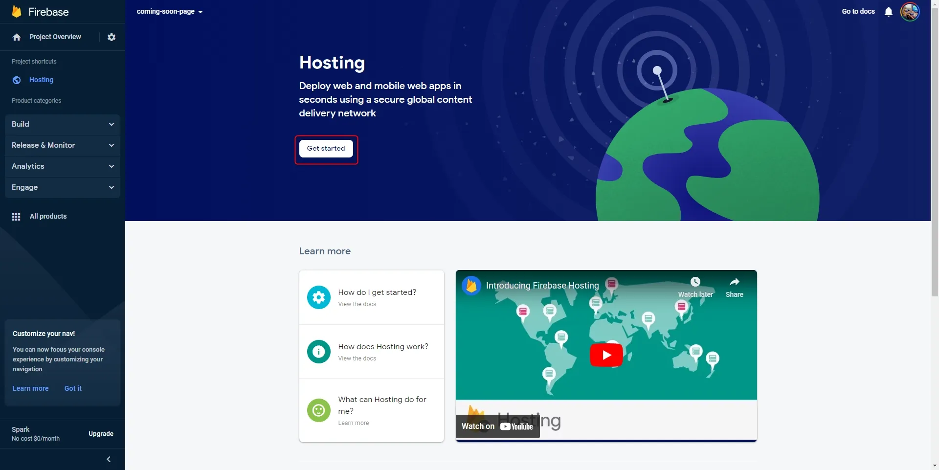 Seleccionar Hosting