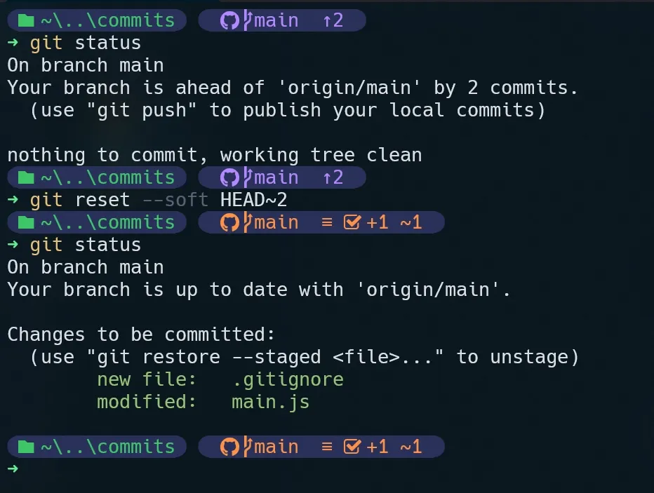 git reset