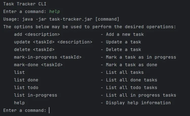 Task Tracker CLI