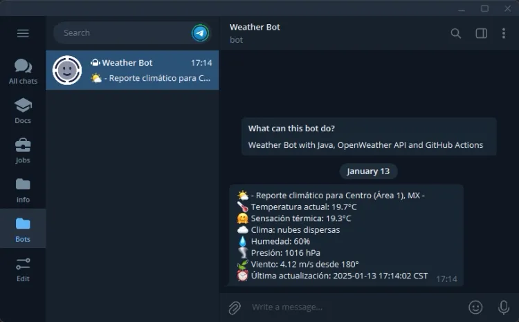 Telegram Weather Bot